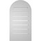 Ekena Millwork Round Top Surface Mount PVC Gable Vent: Functional, w/ 2"W x 2"P Brickmould Sill Frame, 14"W x 26"H GVPRT14X2603SF - alternate 3